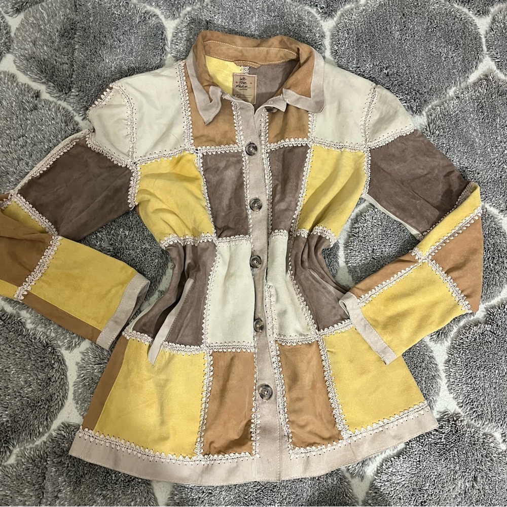 Free People Edie Crochet Patchwork Jacket - Picture 6 of 7